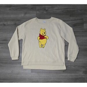 Disney Winnie the Pooh Crewneck Sweater Embroidered Sweatshirt Women's Size 2XL